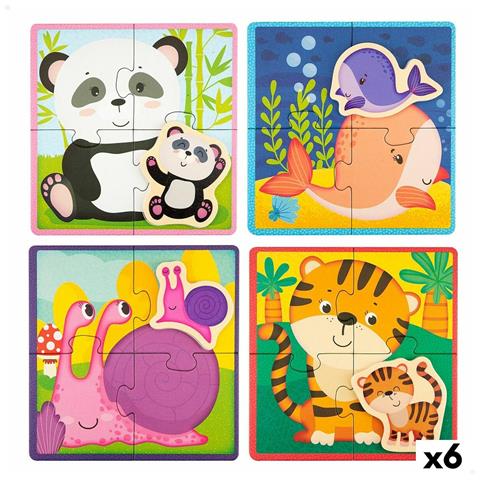 Puzzle Per Bambini Lisciani Animali 16 Pezzi 16 X 1 X 16 Cm (6 Unità) - Foto 1