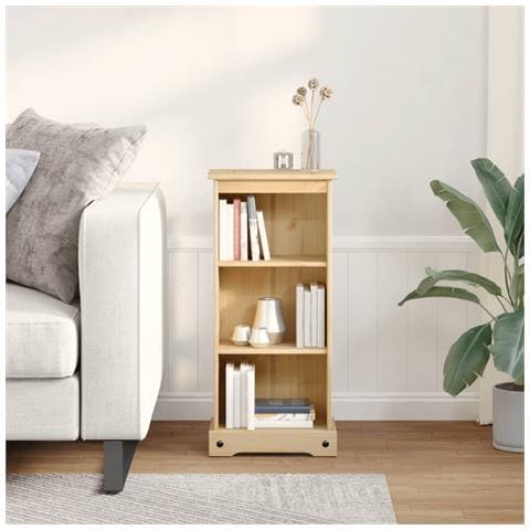 Libreria Corona 46x29x100 Cm In Legno Massello Di Pino - Foto 3