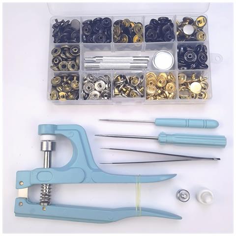 Kit Di Bottoni A Pressione Per Cucire Con Strumento Di Installazione Di Pinze A Pressione Multicolor - Foto 2