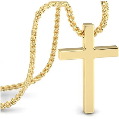 Collana Da Uomo In Acciaio Serasar Collana Da Uomo In Acciaio Inossidabile A Sospensione, Croce Della Bibbia Gesù - Colore Oro - Lunghezza 50cm - Regalo Perfetto Per Natale [trust] - Foto 1