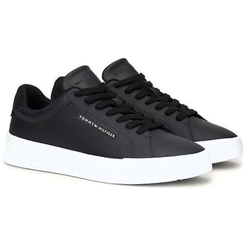 Court Sneakers Pelle Scarpe Uomo Nero Eu 41, Fm0fm04971 Bds - Foto 1