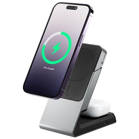 MSCDD Caricabatterie per dispositivi mobili Auricolare, Smartphone Nero USB Carica wireless Ricarica rapida Interno - Foto 1