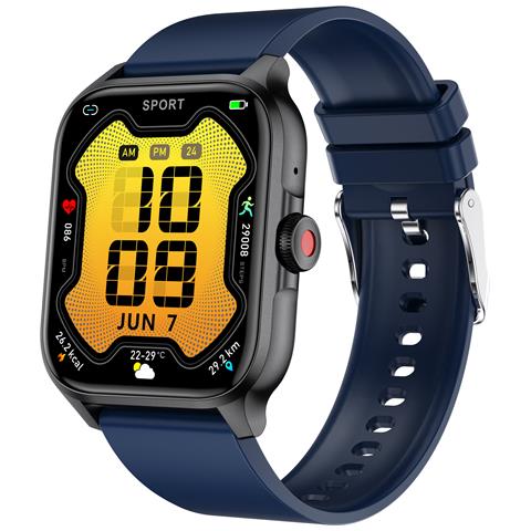 Smartwatch Con Frequenza Cardiaca, Pressione Sanguigna, Ossigeno Nel Sangue, Contapassi Black - Foto 9