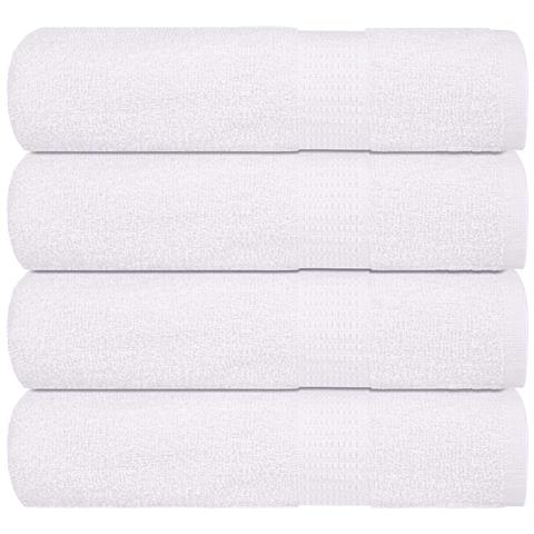 Asciugamani Da Bagno 4 Pz Bianchi 100x150cm 360g/m 100% Cotone - Foto 1