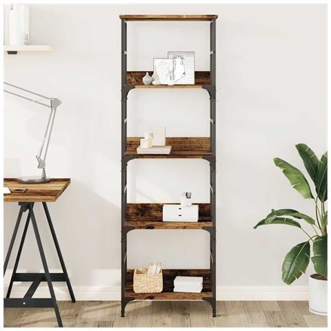 Libreria Legno Antico 50x33x153 Cm In Legno Multistrato - Foto 3