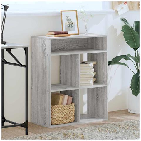 Libreria Grigio Sonoma 66x31x80 Cm In Legno Multistrato - Foto 3