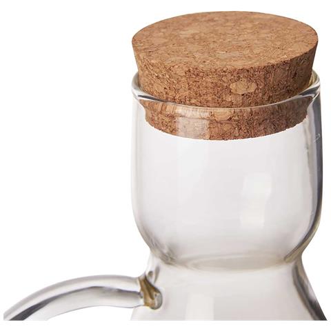 Dam Contenitore Olio Borosilicato Con Coperchio In Sughero 750ml 18x12x18 Cm. Colore Trasparente - Foto 2