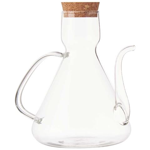 Dam Contenitore Olio Borosilicato Con Coperchio In Sughero 750ml 18x12x18 Cm. Colore Trasparente - Foto 5