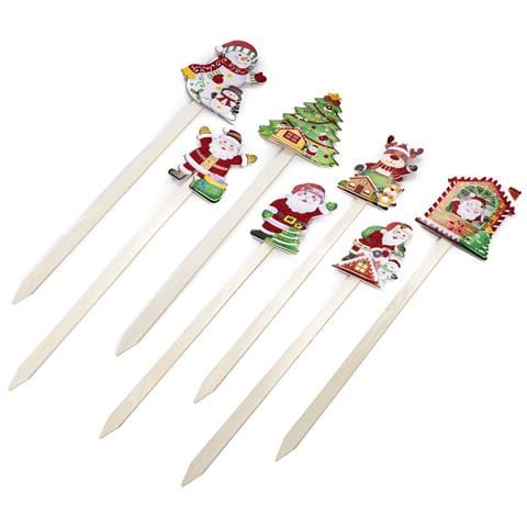 Decorazione Natalizia In Cartone Piuma Con Picchetto, 68cm. 7 Design Casuali. - Foto 2