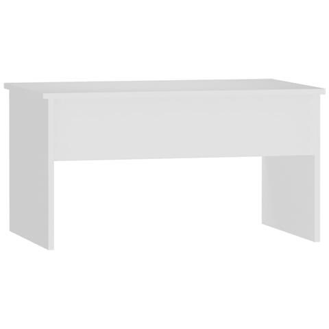 Lusso Casadino -  Tavolino Da Salotto Bianco 80x50,5x41,5 Cm Legno Multistrato - Foto 2
