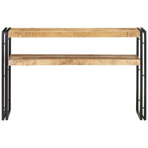 Tavolo Consolle 120x30x75 Cm In Legno Di Mango Grezzo - Foto 1