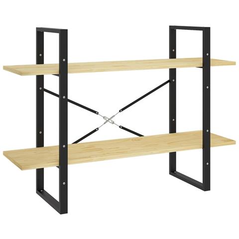 Libreria A 2 Ripiani 100x30x70 Cm In Legno Massello Di Pino - Foto 1