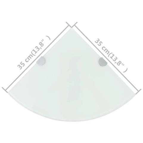 Lusso Casadino -  Scaffali Angolari 2 Pz Supporti Cromati E Vetro Bianco 35x35 Cm - Foto 7