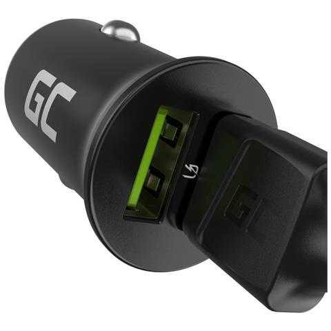 GC CADM-GC-36AA - USB-Ladegeraet 36 W 2x USB-A schwarz Torce elettriche, GPS, Cuffie, Telefono cellulare, Navigatore, Altro, Altoparlante portatile, Power bank, Smartphone, Orologio intelligente, Tablet, Telefono, Universale Nero Accendisigari Ricarica rapida Auto, Interno - Foto 2