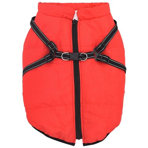 Cappotto Cani Imbracatura Impermeabile Riflettente Rosso L68 - Foto 2