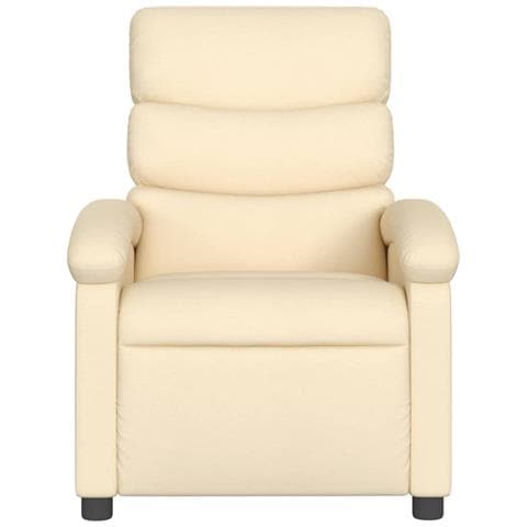 Poltrona Elettrica Reclinabile Crema in Tessuto - Foto 9