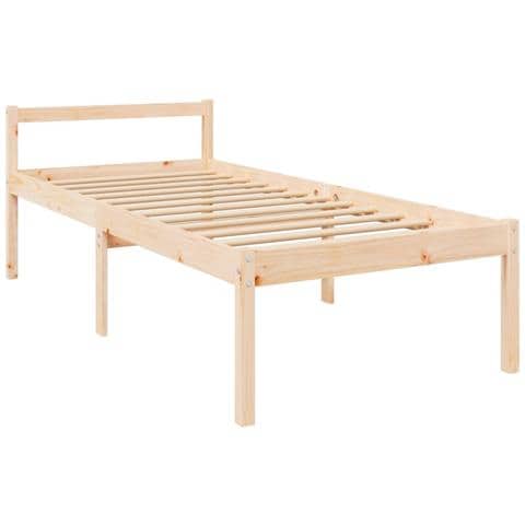 Letto per Anziani con Testiera 90x200 cm in Legno Massello - Foto 9