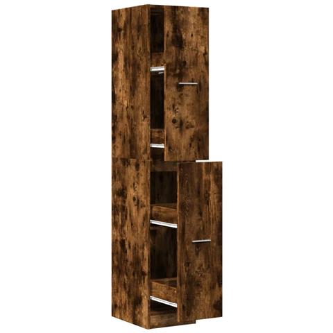 Armadietto da Farmacia Rovere Fumo 30x41x174,5 cm in Truciolato - Foto 1