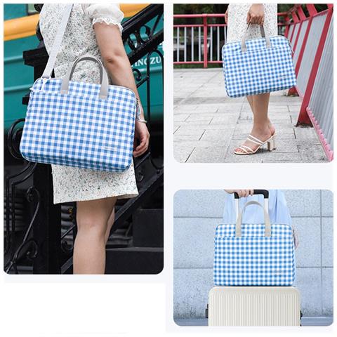 Borsa Per Laptop Da 14 Pollici: Elegante, Leggera E Impermeabile In Nylon Oxford Blue - Foto 6