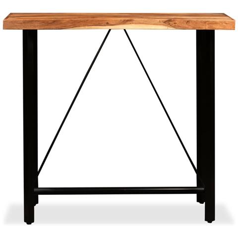 Lusso Casadino -  Tavolino Da Bar In Legno Massello Di Acacia 120x60x107 Cm - Foto 1