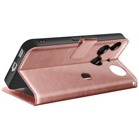 Custodia A Portafoglio Per Nothing Phone 3 Con Cinturino Da Polso E Funzione Di Supporto, Rosa Champagne - Foto 5