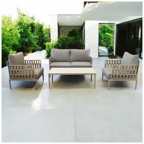 Cascada - Salotto Outdoor Con Struttura In Alluminio Grigio Chiaro, Antracite O Naturale - Foto 1