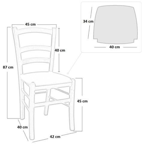 Sedia Venezia In Legno Anticato Bianco Con Seduta In Similpelle Grigio Tortora - Foto 2