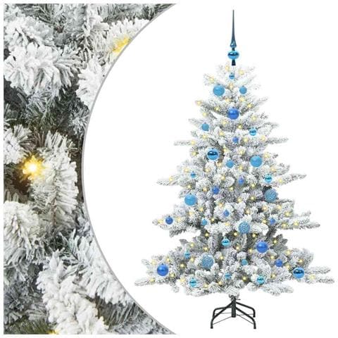 Albero di Natale Artificiale con Rami Pieghevoli Bianco 150 cm - Foto 1