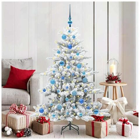 Albero di Natale Artificiale con Rami Pieghevoli Bianco 150 cm - Foto 2
