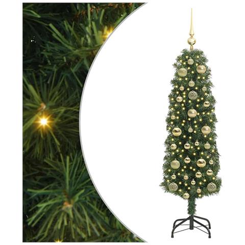 Albero di Natale artificiale con 150 LED Verde 150 cm - Foto 1