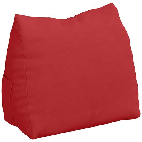 Cuscino per Schiena Rosso 45 x 20 x 35 cm Tessuto - Foto 1