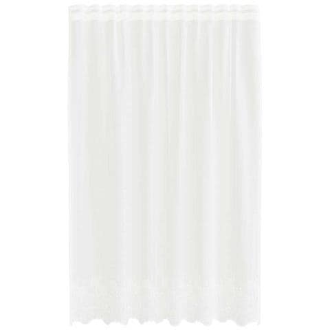 Tenda in Pizzo con tende Bianco 150 x 160 cm Poliestere - Foto 1