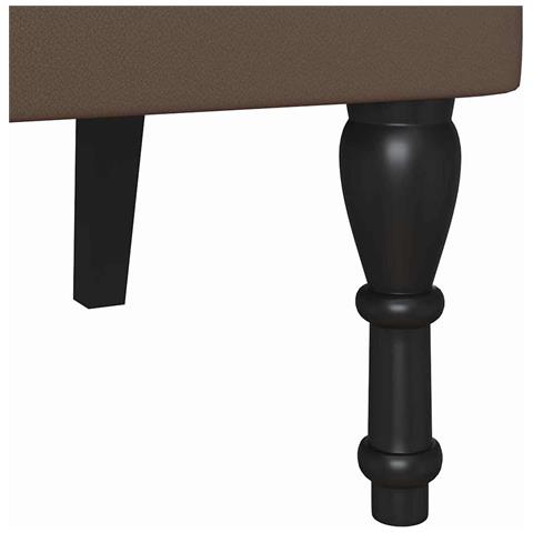 Panca Chesterfield Marrone 119.5 x 64.5 x 75 cm Pelle Sintetica - Foto 9