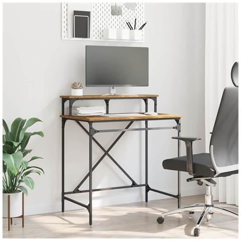 Scrivania Legno vecchio 80 x 50 x 90 cm Legno multistrato - Foto 2