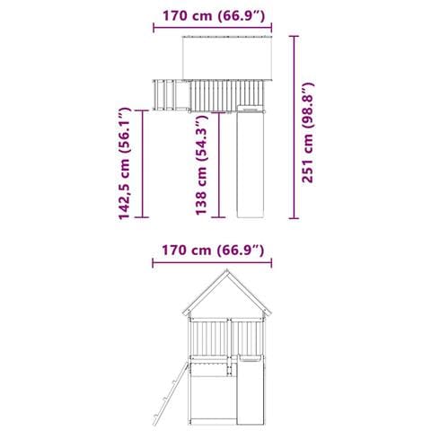 Set da Gioco da Esterno in Legno di Pino Impregnato - Foto 9