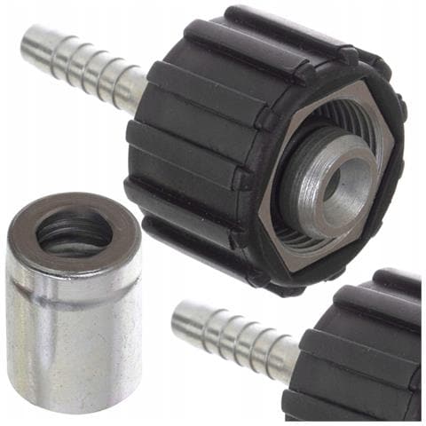Set Di Raccordi Per Tubo Alta Pressione - Filettatura M22x1,5, Spina 14 Mm | Compatibile Con Idropulitrici Dn6, 1/4"" | Acciaio Inossidabile E Plastica - Foto 1