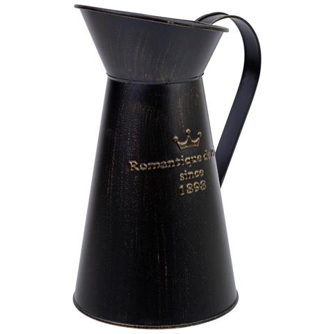 Brocca In Metallo Nero 21x14,5x24/27h Cm - Foto 1