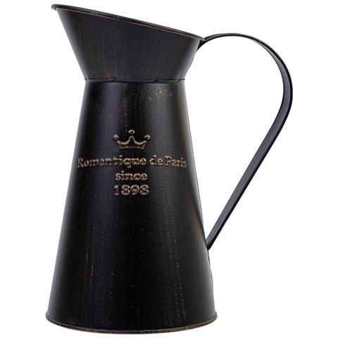 Brocca In Metallo Nero 21x14,5x24/27h Cm - Foto 2