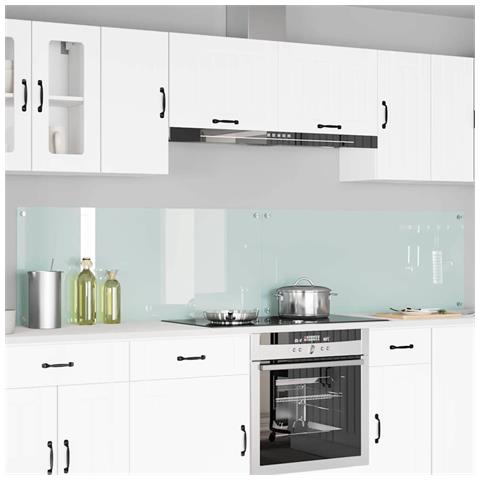 Rivestimento da Cucina 2 pcs Bianco 120 x 50 cm vetro temperato - Foto 2