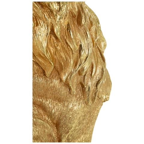 Statua Re Leone Shant In Resina Dorata Grande - Foto 8