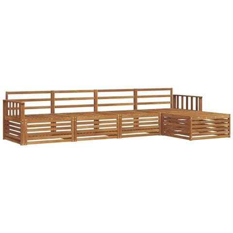 Set di divani da esterno 5 pcs Naturale - Foto 1