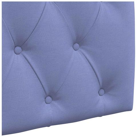 Testiera sospesa Con luce LED Blu jeans Tessuto - Foto 9
