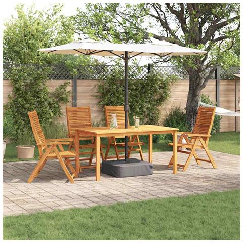 Set da Pranzo per Giardino 5 pcs Marrone - Foto 2