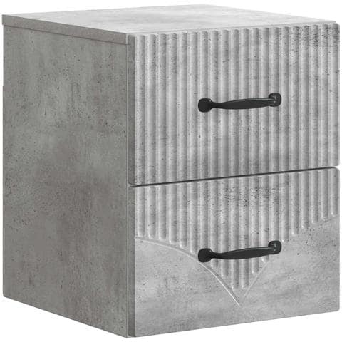 Mobiletto da notte a muro Grigio Cemento 34,5 x 33 x 40 cm - Foto 1