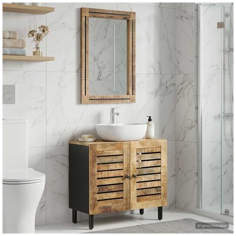 Set di Armadi da Bagno 2 pz Naturale 62 x 33 x 58 cm - Foto 2