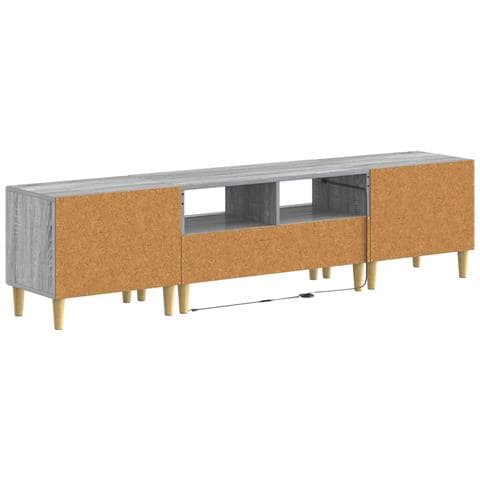 Mobile TV LED a 5 pezzi Sonoma grigio Legno ingegnerizzato - Foto 9