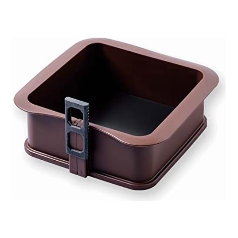 66779 Stampo quadrato staccabile realizzato al 100% in silicone alimentare antiaderente con base in vetro, - Foto 1
