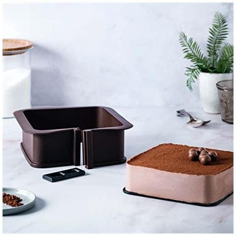 66779 Stampo quadrato staccabile realizzato al 100% in silicone alimentare antiaderente con base in vetro, - Foto 2