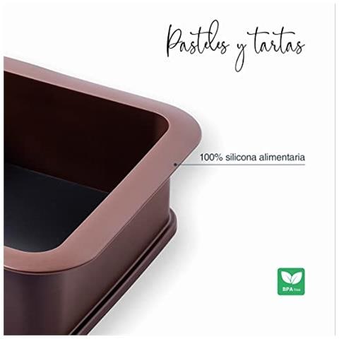 66779 Stampo quadrato staccabile realizzato al 100% in silicone alimentare antiaderente con base in vetro, - Foto 3