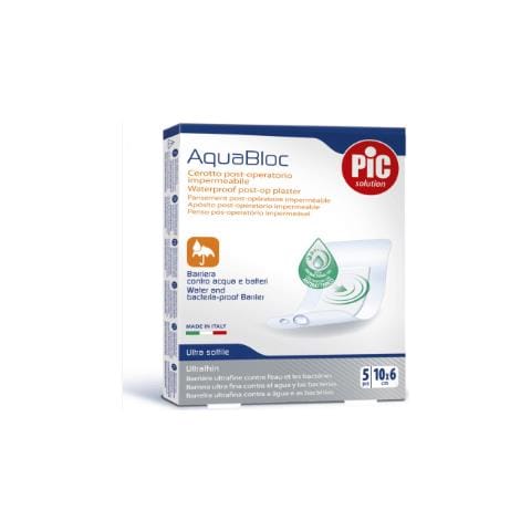 Cerotto Pic Aquabloc 10X6 Sterile Antibatterico 5 Pezzi - Foto 1